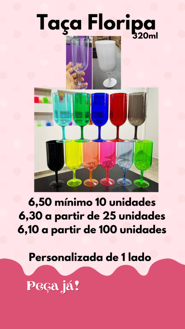 Taça Tulipa personalizada no transfer (direto no copo)