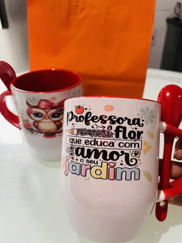 Caneca de cerâmica com colher - Image 2