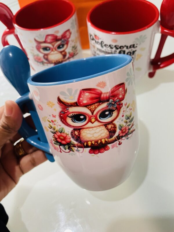 Caneca de cerâmica com colher - Image 3