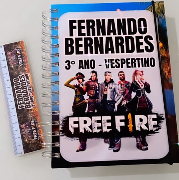 Agenda Escolar + régua Personalizados no tema que desejar