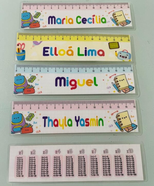 Régua Escolar Plastificada