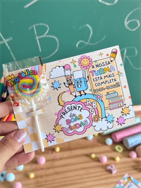 Card Com Pirulito - Especial Volta às aulas