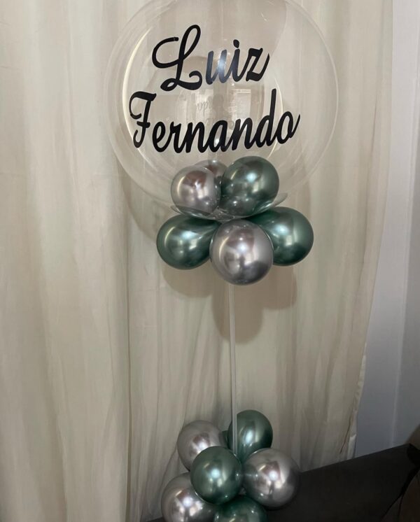 Balão bubble no suporte