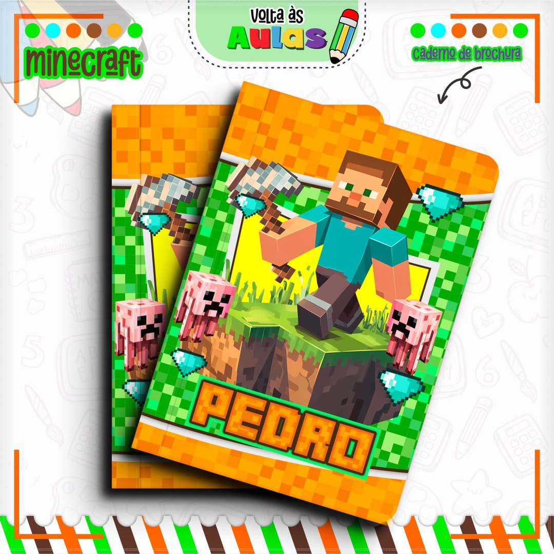 banner caderno minecraft