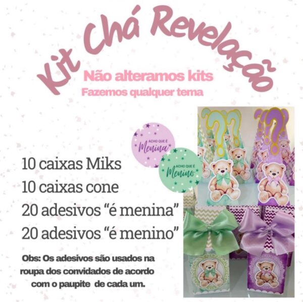Kit Chá Revelação VAZIO