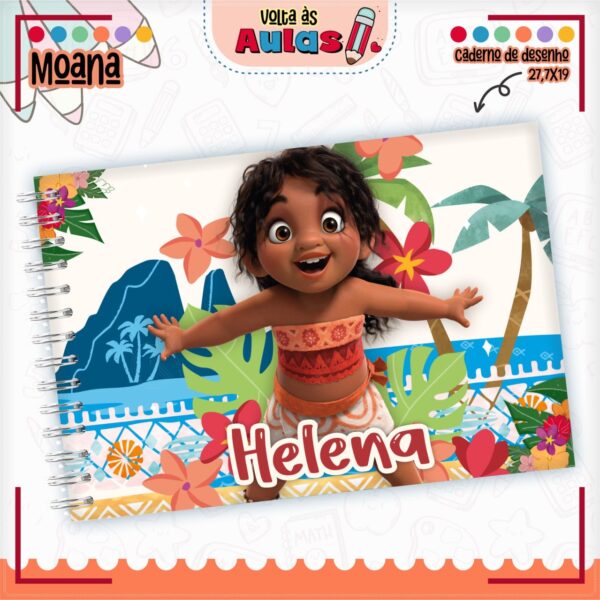 Caderno de desenho grande com arame wire-o e personalizado no tema a sua escolha - Image 2